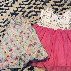 Adorable Kids' Dresses Set in Gray and Pink